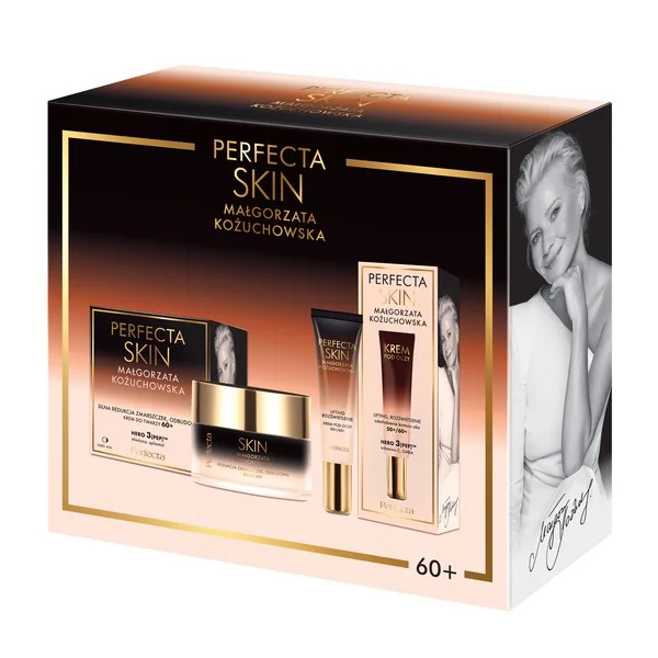 Zestaw Perfecta Skin Małgorzata Kożuchowska krem przeciwzmarszczkowy 60+ 50ml + krem pod oczy 15ml [Perfecta] - Perfecta