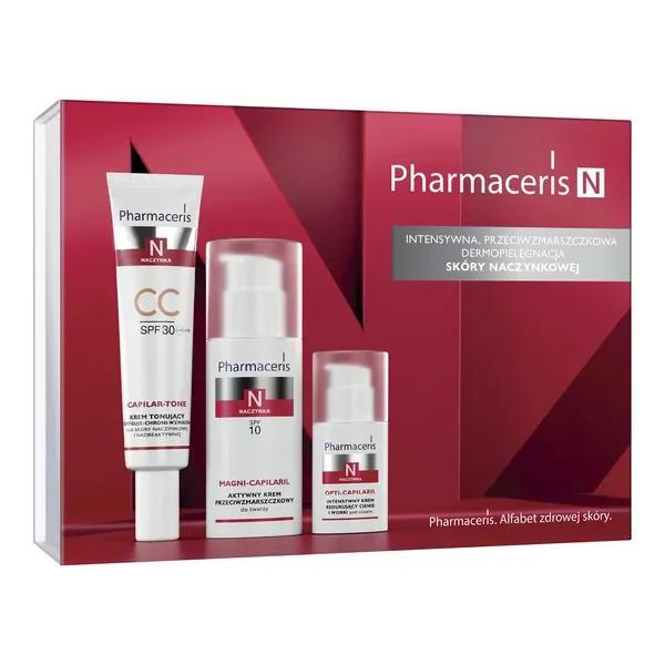 Zestaw Pharmaceris N Capilar-Tone CC SPF 30 + Magni-Capilaril SPF 10 + Opti-Capilaril [Pharmaceris] - Pharmaceris