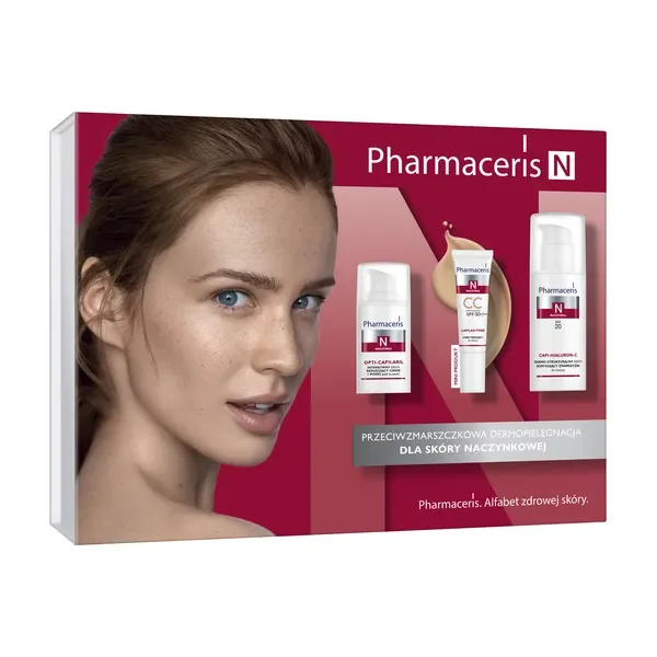 Zestaw Pharmaceris N krem korygujący zmarszczki SPF 20 + krem redukujący cienie i worki pod oczami SPF 15 + krem tonujący CC SPF 30 - Pharmaceris