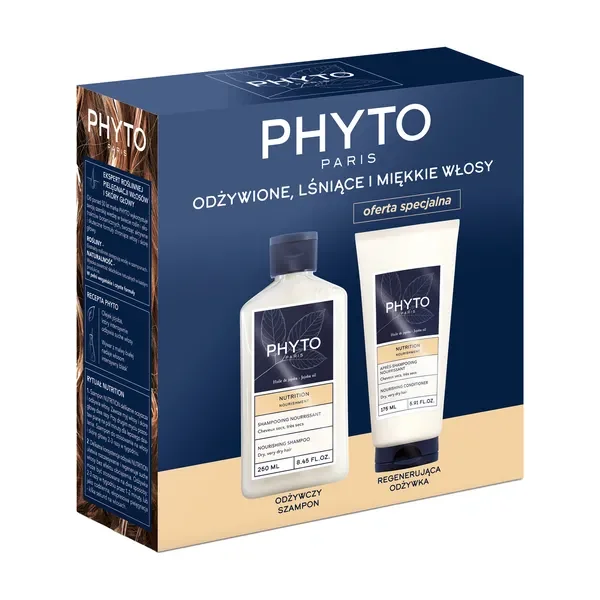 Zestaw Phyto Nutrition szampon odżywczy 250ml + odżywka regenerująca 175ml [Phyto] - Phyto