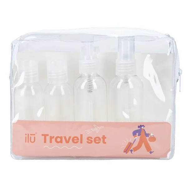 Zestaw podróżnych pojemników na kosmetyki 5 szt. [Ilū] - Ilū