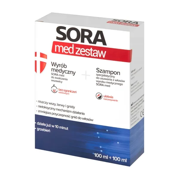 Zestaw Sora Med płyn 100 ml + szampon 100 ml [Sora] - Sora