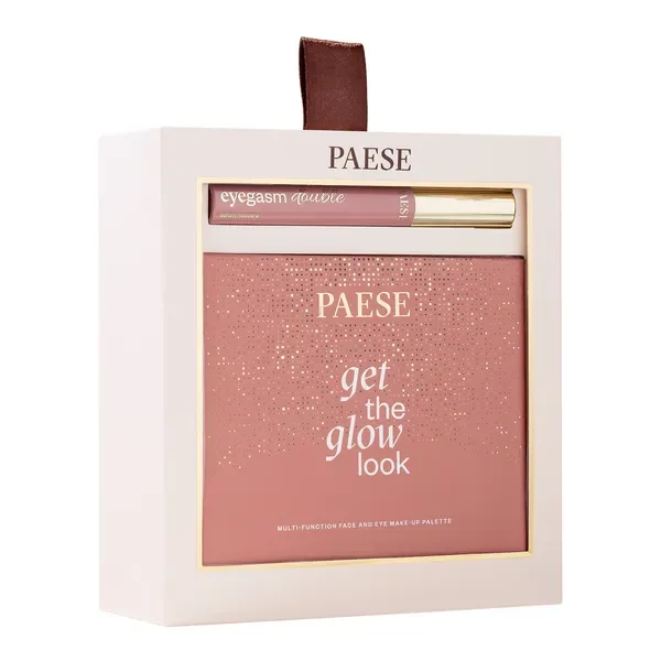 Zestaw świąteczny Double Glow Look tusz do rzęs + paleta do twarzy i oczu [Paese] - Paese