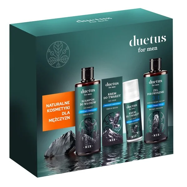 Zestaw Sylveco Duetus For Men żel pod prysznic 3w1 300ml + szampon do włosów 300ml + krem do twarzy 50ml [Duetus] - Duetus