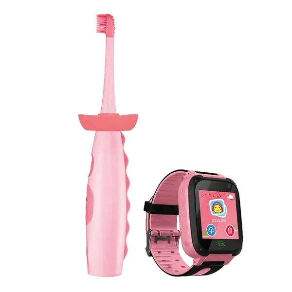 Zestaw szczoteczka soniczna Dino + zegarek Smart Kid Watch [Vitammy] - Vitammy