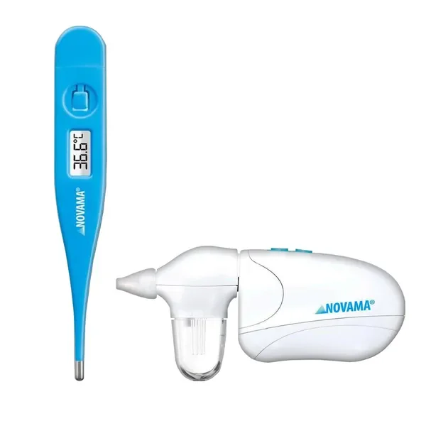 Zestaw termometr elektroniczny Delta + aspirator do nosa White model K [NOVAMA] - NOVAMA