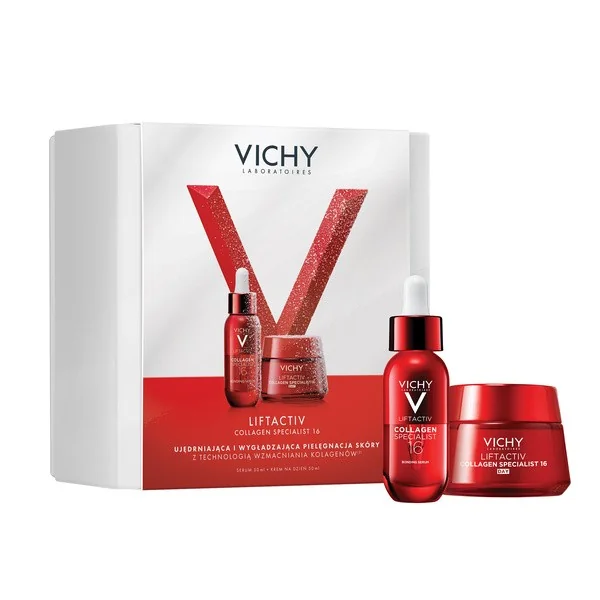 Zestaw Vichy Liftactiv Collagen Specialist ujędrniająco-wygładzająca pielęgnacja skóry serum 30 ml + krem 50 ml [Vichy] - Vichy