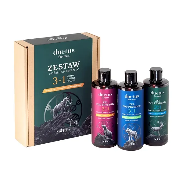 Zestaw żeli pod prysznic 3w1 3x300ml [Duetus] - Duetus