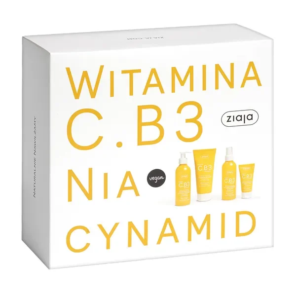 Zestaw Ziaja Witamina C i B3 - krem 50ml + tonik 190ml + żel 190ml + balsam 200ml - Ziaja