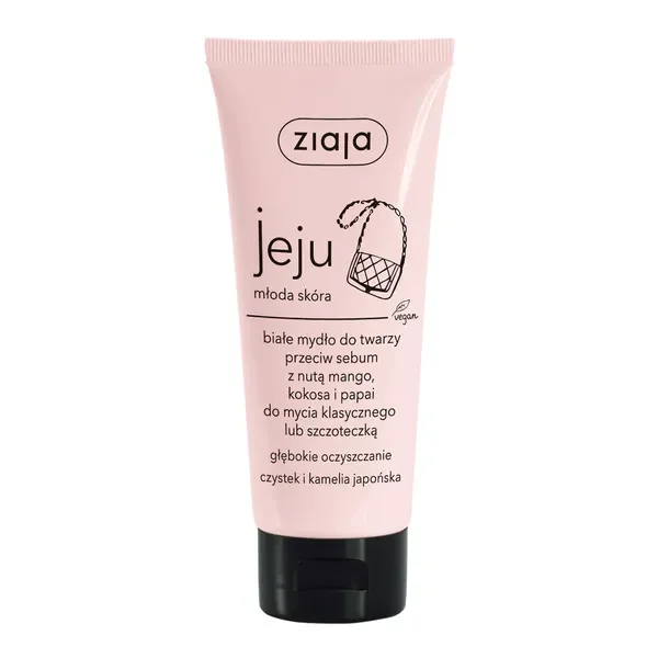 Ziaja jeju młoda skóra białe mydło do twarzy przeciw sebum 75 ml - Ziaja