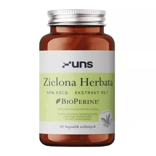 Zielona herbata + Bioperine 500mg 60 kapsułek [Uns] - Uns
