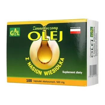 Zimnotłoczony olej z nasion wiesiołka 500 mg 100 kapsułek [GAL] - GAL