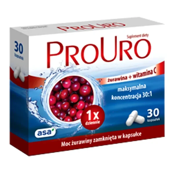 Żurawina 360 mg + Witamina C 60 mg 30 kapsułek [ASA] - ASA