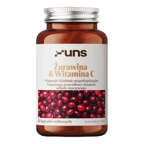 Żurawina & Witamina C 900mg + 160mg 60 kapsułek [Uns] - Uns