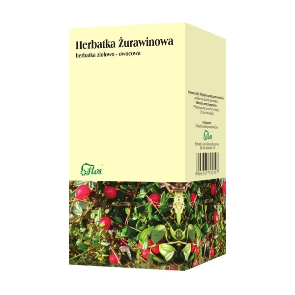 Żurawinowa herbatka ziołowo-owocowa 25 saszetek [Flos] - Flos