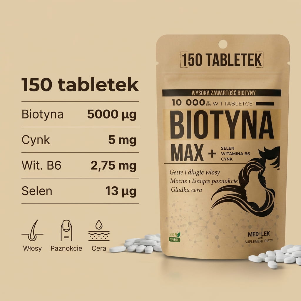 Biotyna Max - 150 tabletek (5000 µg)